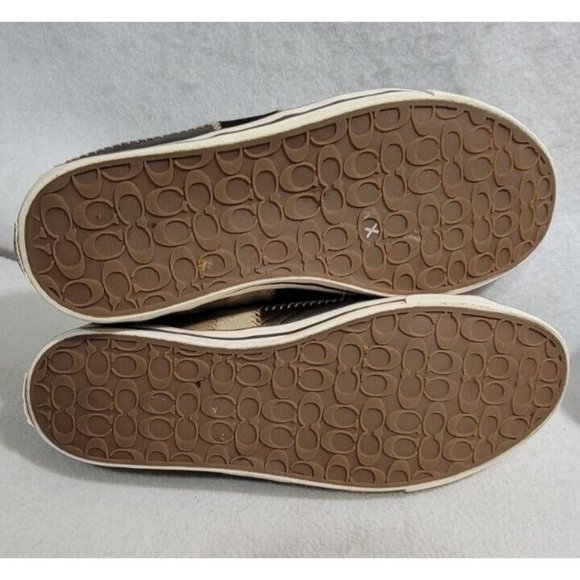 Coach Tamra Gold Brown Color-Block Lace-up Sneakers Women’s Size 9M - Picture 6 of 10